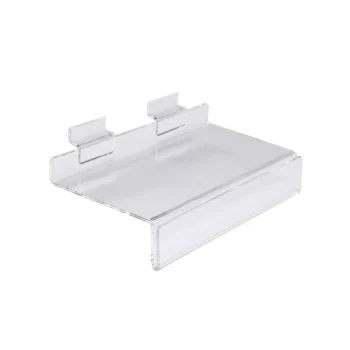 300x100mm Slatwall Acrylic Shelf with Ticket Provision