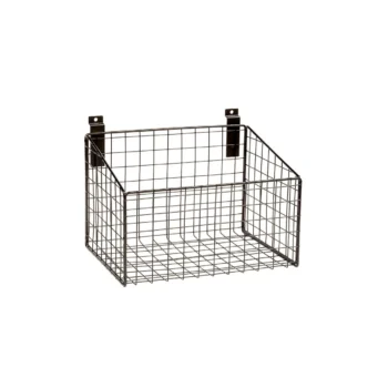 Small Black Mesh Slatwall Basket