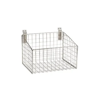 Small Chrome Mesh Slatwall Basket