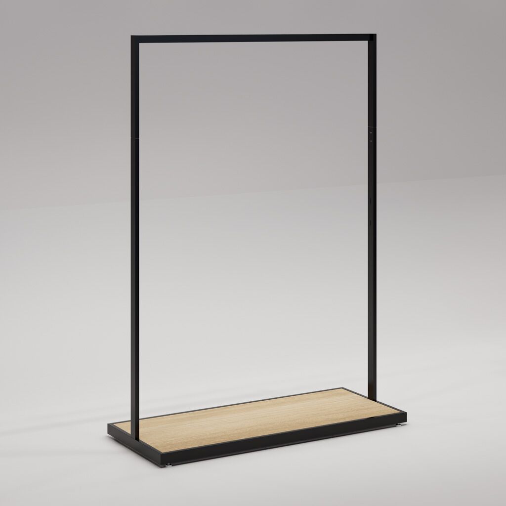 Retail Clothing Rack - UniSlot™ Linear Rack with Inset Base - 1690mm H